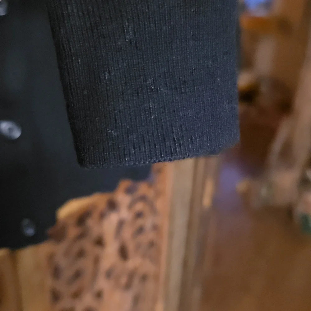 Coach Elegant Black Button-Up Cardigan